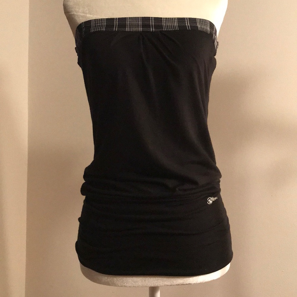 Guess strapless top!